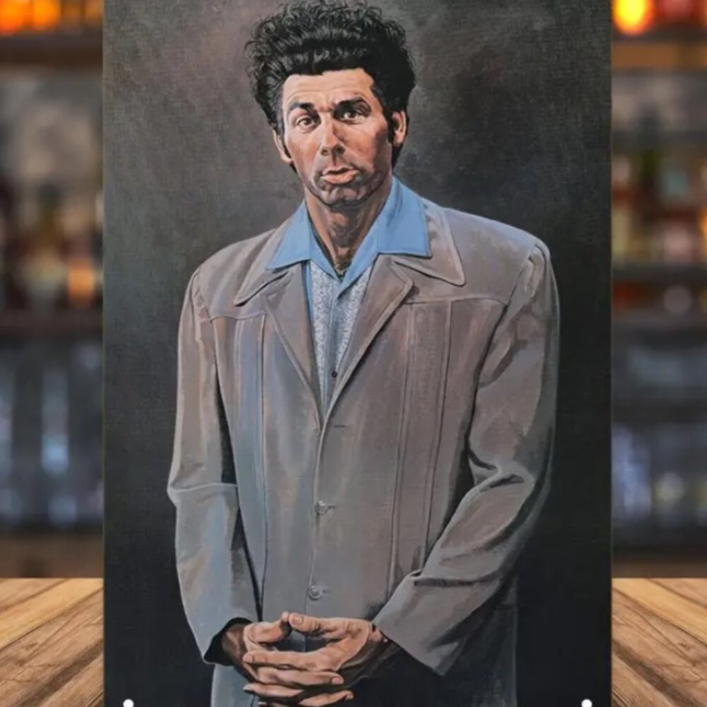 Seinfeld "The Kramer" Painting 8x12" Metal Sign A man-child crying out for love!